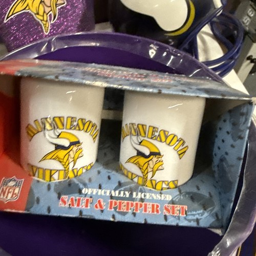 MINNESOTA VIKINGS PARTY LOT FULL SIZE SNACK HELMET BEER BUCKET CLIP CUPS GLASSES - Picture 12 of 17