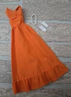 Vintage Barbie doll quick curl Pj orange mod dress and heels pearl necklace