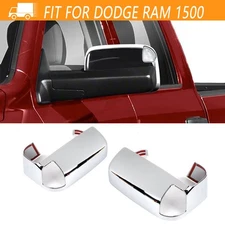 🌟Chrome Tow Mirror Covers Trim For Dodge Ram 1500 2019+ W/signal Light Cut-out