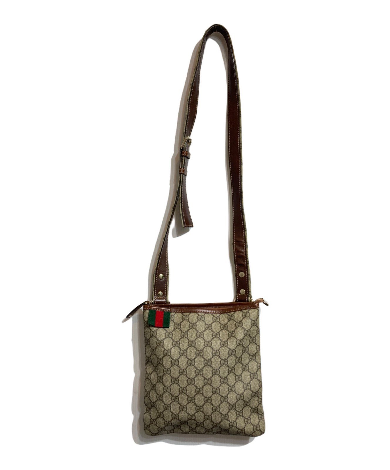 GUCCI GG Supreme Shoulder Bag Beige Canvas Leather Italy Model 246413 SN2596 thumbnail 12