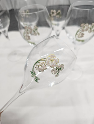 Beautiful Perrier-Jouet Set of 6 Champagne Wine LEHMANN Belle