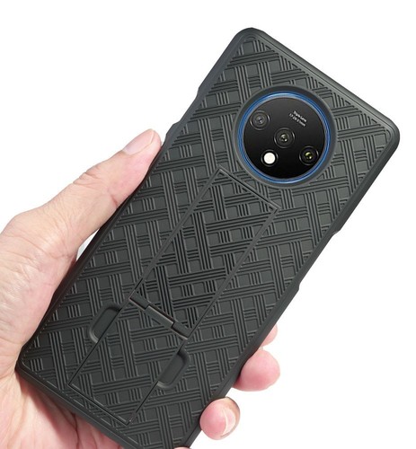 Noir Étui Béquille Housse + Ceinture de Support Ensemble pour OnePlus 7T - Photo 5 sur 9