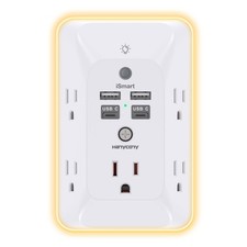 Multi Plug Outlet, HANYCONY Outlet Extender with 4 USB Ports 2 USB C and Ni...