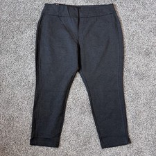 NWT Express Charcoal Heather Gray Ponte Pant Women's Size XXL New Career Office