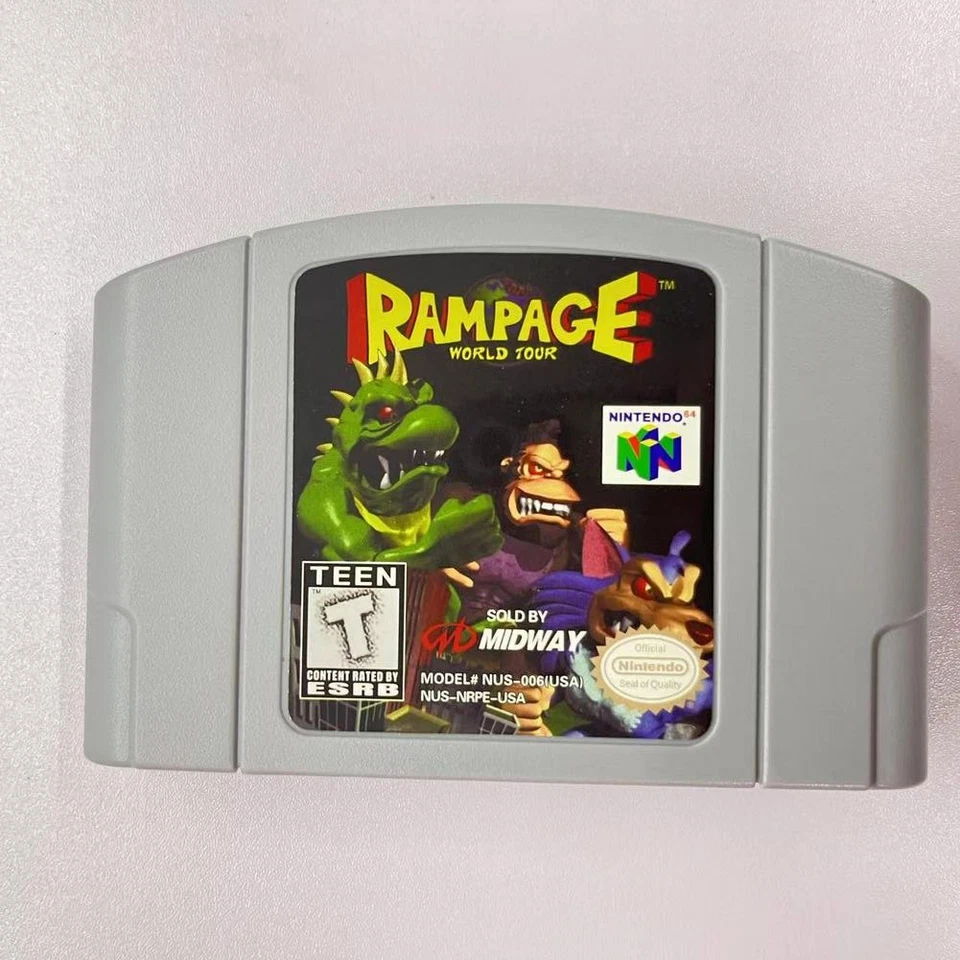 Rampage World Tour - Nintendo 64 (N64) pronto para jogar colecionável raro - Imagem 3 de 4