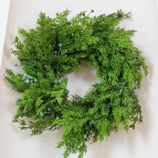22" Cedar Wreath with Blue Berry Christmas Wreath for Front Door for Windows ...