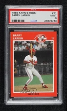 1989 Kahn's Cincinnati Reds Barry Larkin PSA 9 MINT HOF 05x8