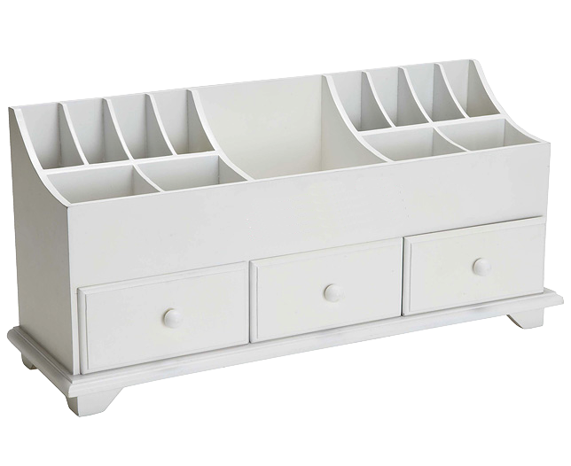 Wooden Cosmetic Cabinet Bathroom Storage Cupboard Makeup Organiser Unit