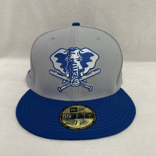 New Era 59FIFTY Oakland Athletics 40 Jahre Elefant grau blau pink Größe 7 7/8 - Bild 2 von 7