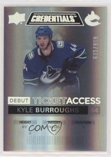 2021 Upper Deck Credentials Debut Ticket Access /999 Tier 1 Kyle Burroughs 10o8