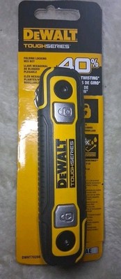 New DeWalt DWHT70262 Folding 8 Pc Locking Hex Key Set - SAE 3/32-1/4 