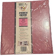 Holson American Country Photo Album 100 Self Stick Pages 3 Ring Binding Pink