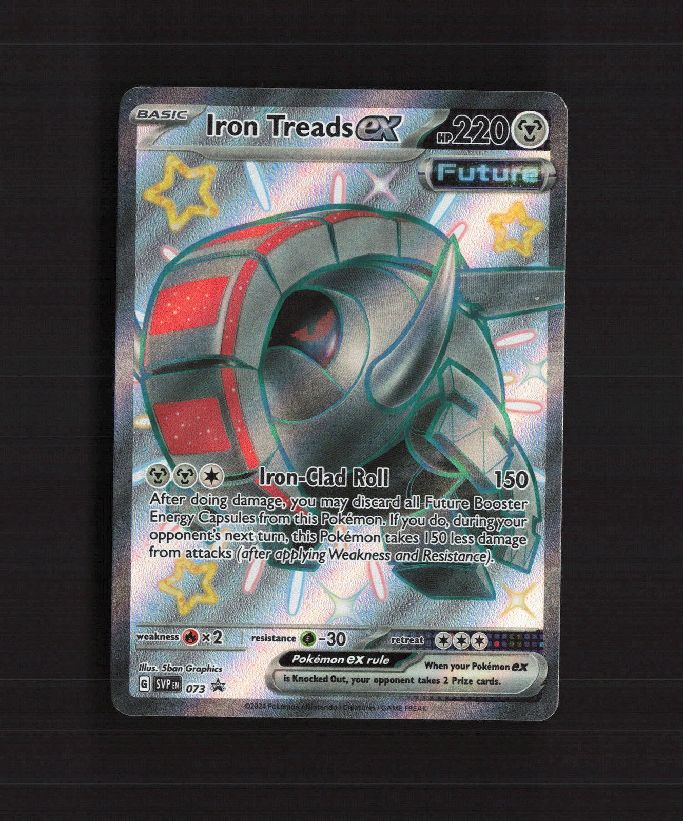 Iron Treads ex SVP 073 Scarlet & Violet Black Star Promo Holo Pokemon Card NM