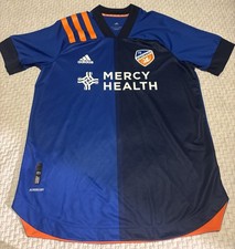 NWOT Cincinatti FC 2020-21 Adidas MLS Blue Orange Jersey Size Large