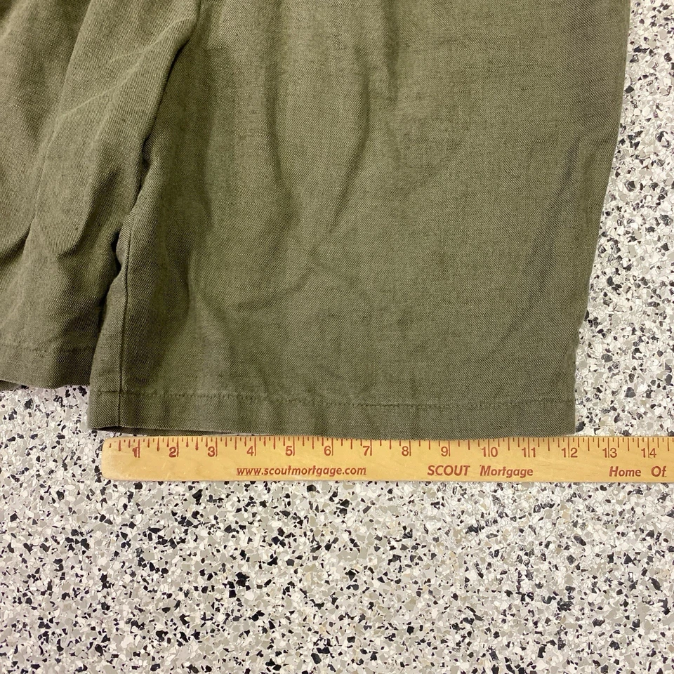 Pantalones Cortos Dockers Para Hombre 38 Mezcla de Lino Verde De Colección Foto 2 de 4