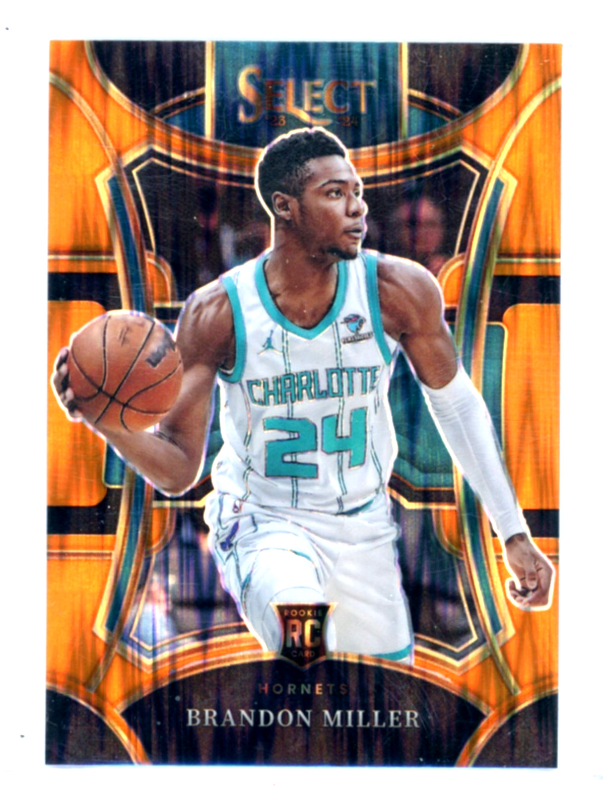 Brandon Miller 2023-24  Select - Mezzanine Level #332 Orange Flash Prizm (RC)