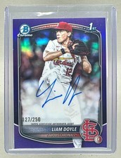 Liam Doyle 2025 Bowman Chrome Draft #CPA-LD Purple Refractor Auto 1st RC /250