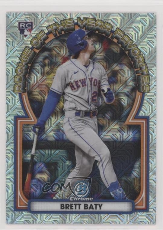 2023 Bowman Rookie of the Year Favorites Mega Box Mojo Refractor Brett Baty 12g7