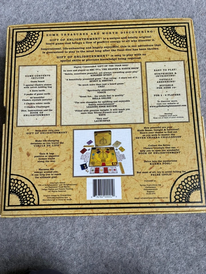 Gift Of Enlightenment Life Healing Spiritual Chakra Crystal Board Game Complete - Image 2 of 4