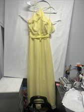 JJ's House yellow chiffon floor-length dress Size 4