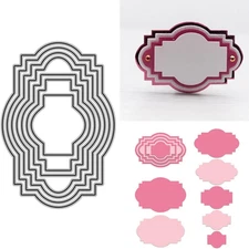 Vintage Lace Label Metal Cutting Dies for Card Making, Paper Embossing Die Cuts