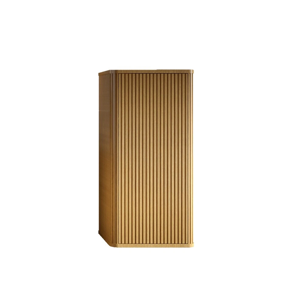 Mueble lateral flotante de baño de nogal negro Foto 4 de 4