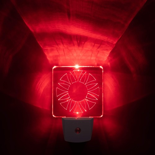  Red LED Dim Night Light for Bedrooms & Bathrooms [2 Pack] BioRhythm