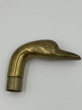Brass Cane Duck Head Solid Brass Walking Cane Replacement Handle Vintage