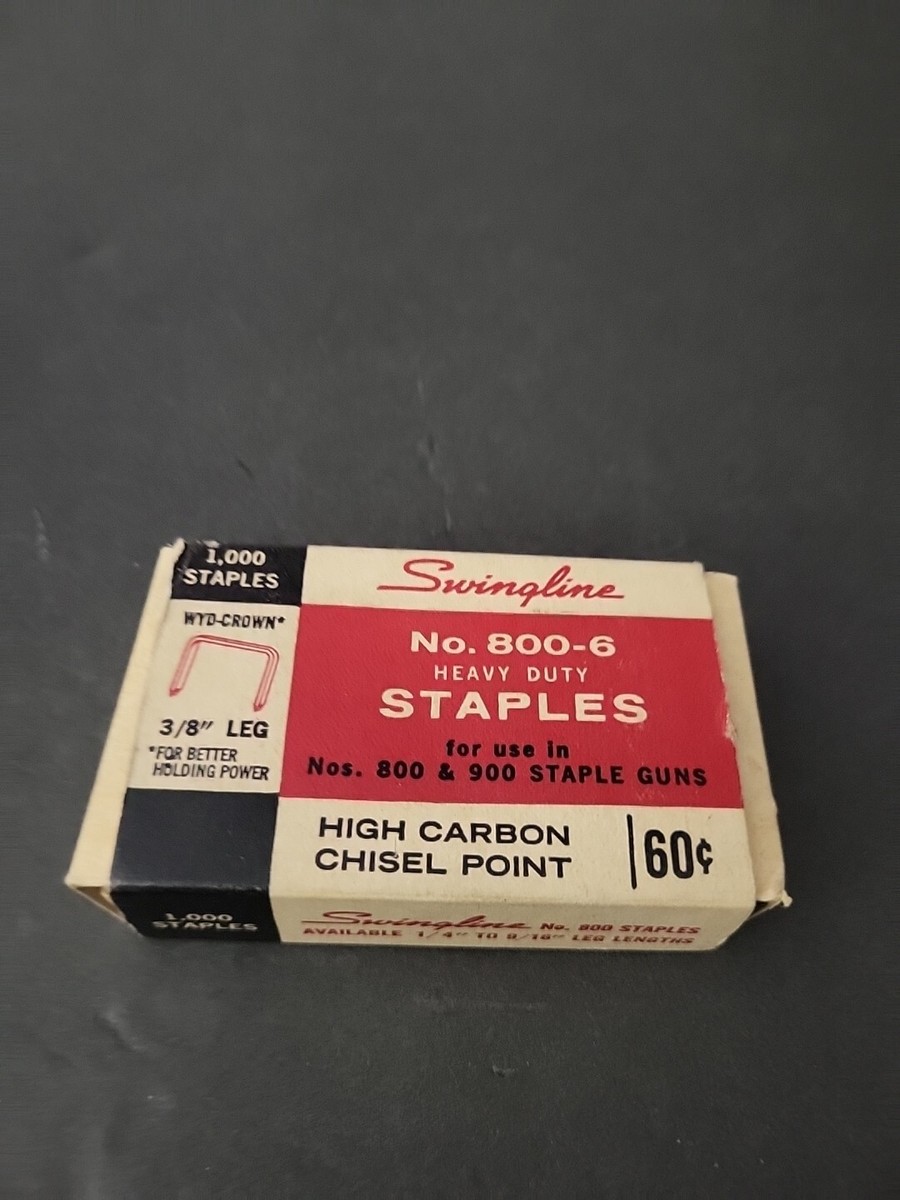 Vintage Swingline Staples Open Box No 800-6 | eBay