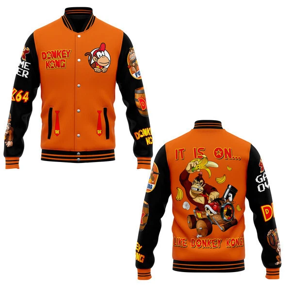 Donkey Kong New Baseball Jacket For Fan