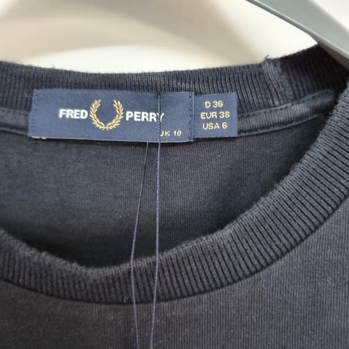 Fred Perry Navy/blue Tyedye T-shirt Dress Sz Uk 10 BNWT - holiday- festival - Picture 3 of 4