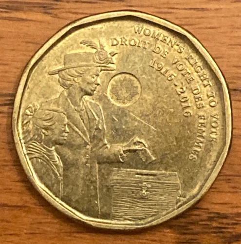2016 Women's Vote Canada one dollar $1 loonie **75% off combined shipping**