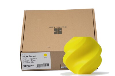Bambu Lab PLA Basic Filament Yellow Gelb 1Kg 3D Drucker Prusa Creality Ultimaker