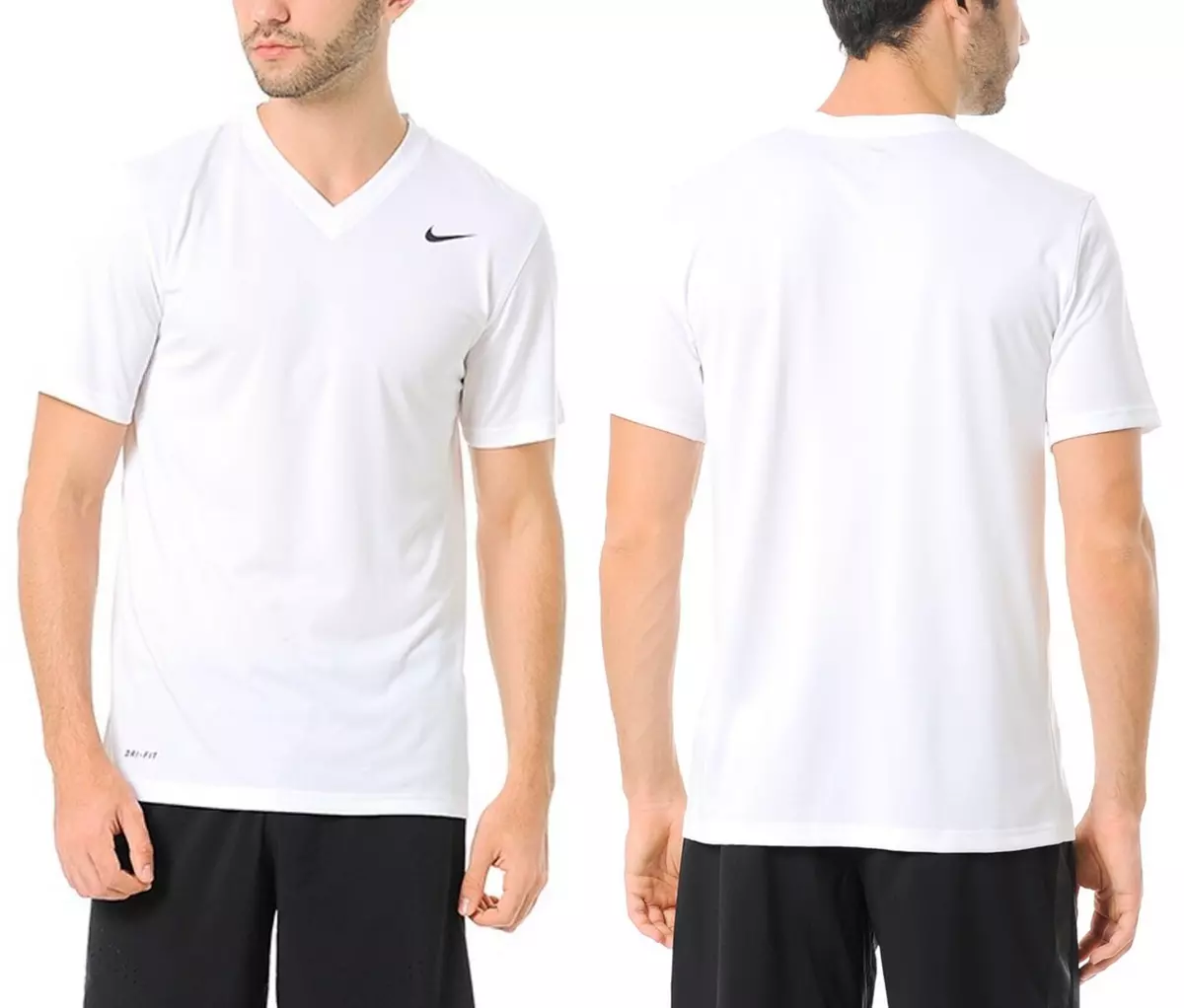 Nike Mens DRI-FIT Training Shirt Legend 2.0 V-Neck T-Shirt White