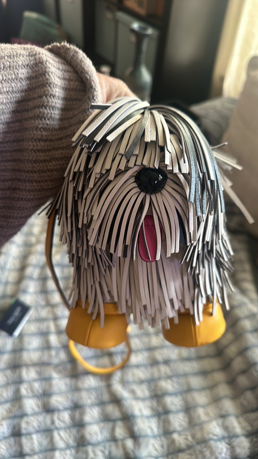 New Kate Spade Shaggy Showdog Fringed 3D Dog Crossbody eBay