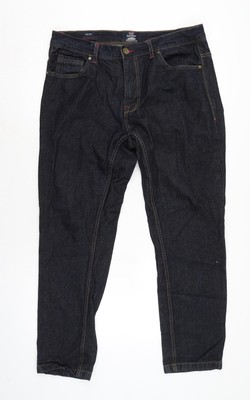 Denim Company Herren Jeans blau Baumwolle Straight Größe 38 in L30 in Regular Zip - In