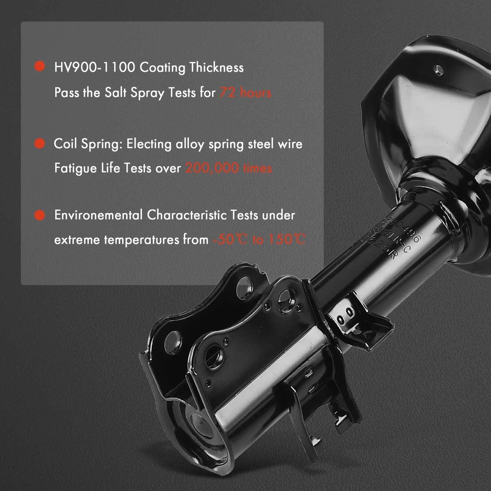 2x Front Left & Right Side Shock Absorber for Suzuki Esteem 1995-2002 4160160G10 - Image 4 of 4