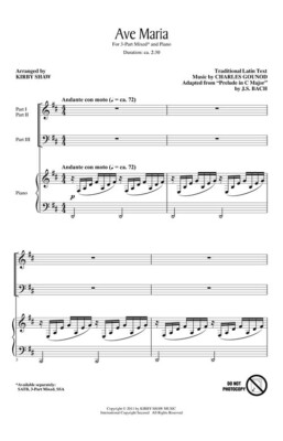 Ave Maria 3-Part Mixed Charles Gounod