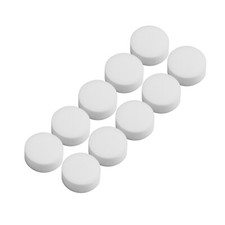 10 Abstandspuffer - Abstandshalter Weiß - Schaumstoff selbstklebend von Hang-it