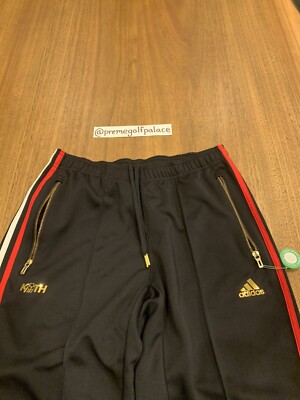 Kith x Adidas Soccer Stripes Cobras Black Track Pants Medium