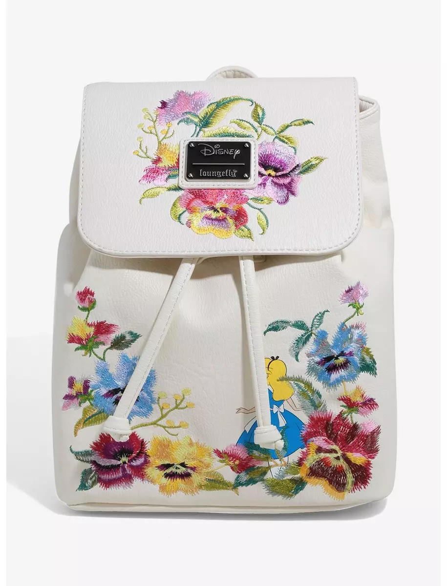 Loungefly Disney Alice In Wonderland Embroidered Floral Mini Drawstring  Backpack | eBay