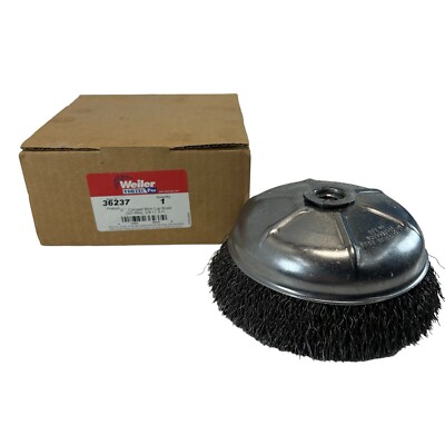 Weiler 36237 Vortec Pro Crimped Wire Cup Brush 6  .020, 5/8 -11AH