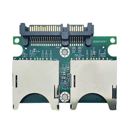 2 Ports Dual SD Memory Card To SATA Convertor Adapter Card with Enclosure - Afbeelding 10 van 11