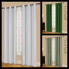 2 PANEL 100 THERMAL BLACKOUT BRONZE GROMMET WINDOW LINED PANEL CURTAIN AAA 108"