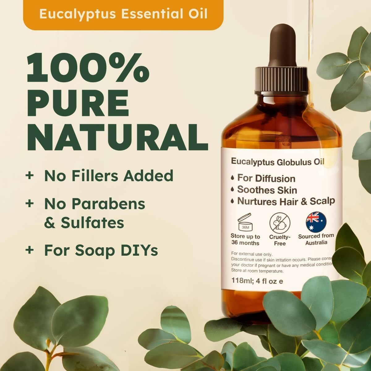 Kukka Eucalyptus Essential Oil for Diffuser 100% Pure Natural 