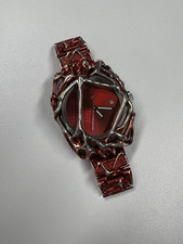 Alabster Industries Crimson Silver Sinew Watc...