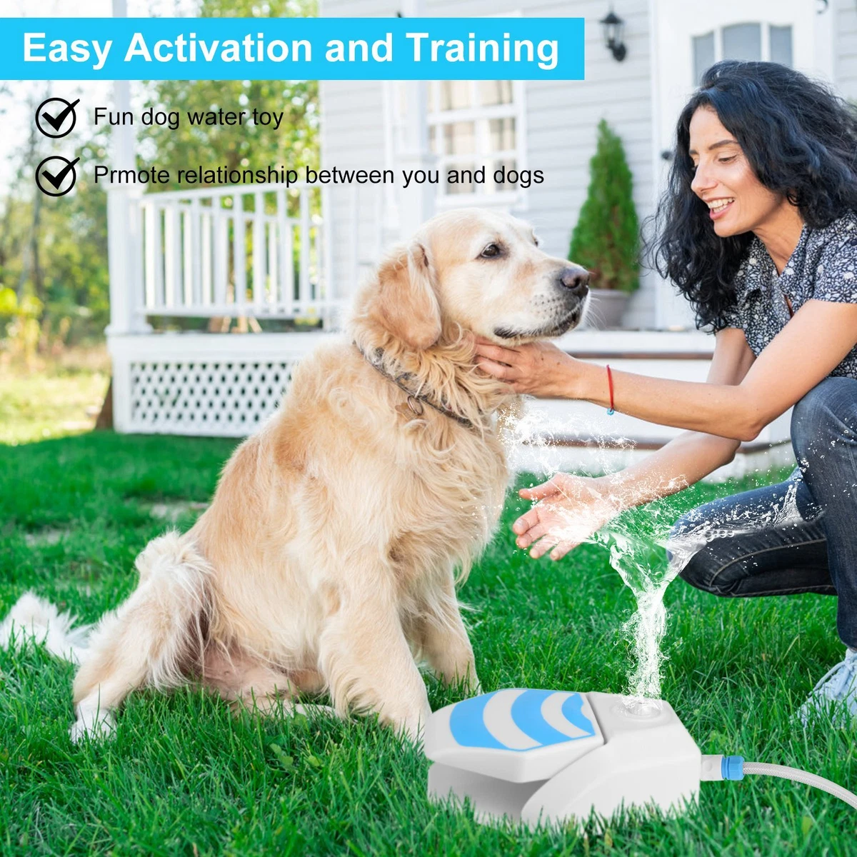 Sprinkler for dogs top to step on