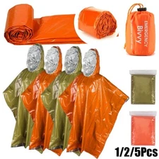 Emergency Survival Thermal Sleeping Bag Poncho Waterproof Camping Outdoor Hiking