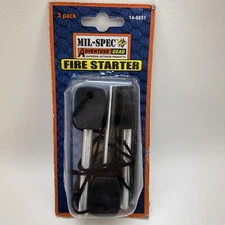 3 Pack Fire Starter Mil-Spec Adventure Gear Flint Fire New Camping Camp Stove