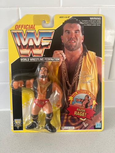 WWF Hasbro Razor Ramon MOC Series 7 Yellow Card...